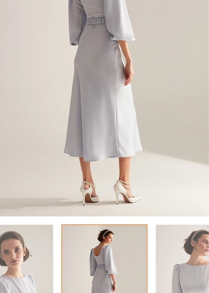 Açık mavi elbise - Görsel 4