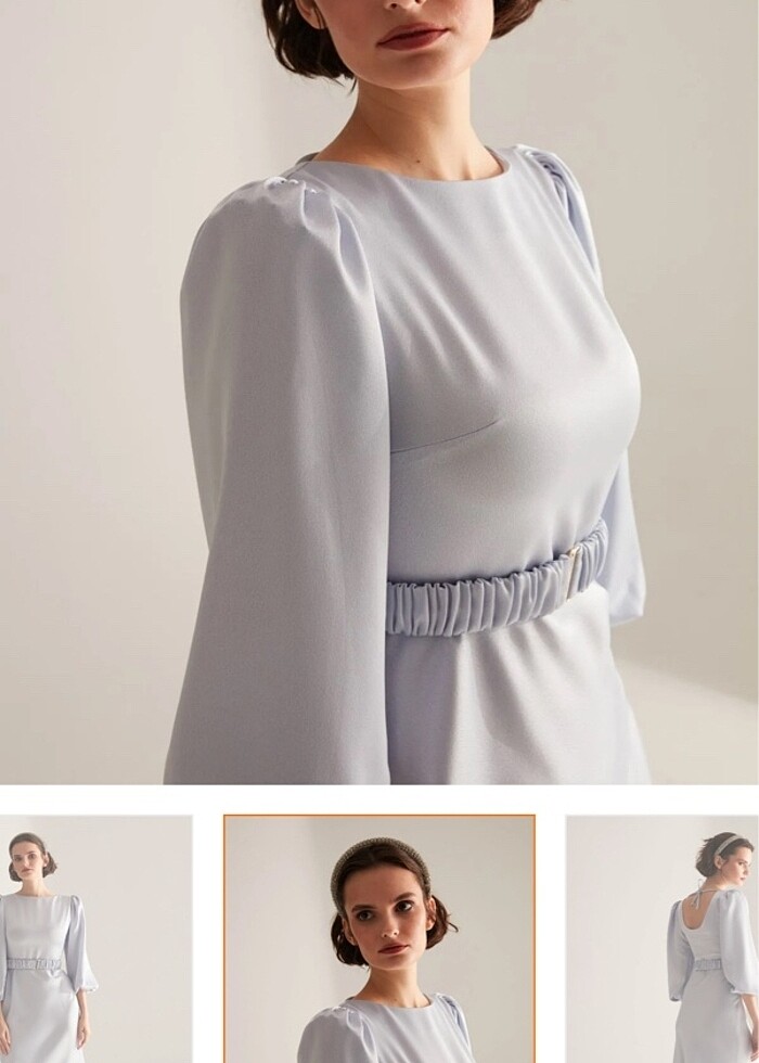 Açık mavi elbise - Görsel 3