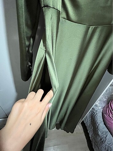 Yeşil abiye elbise - Görsel 6