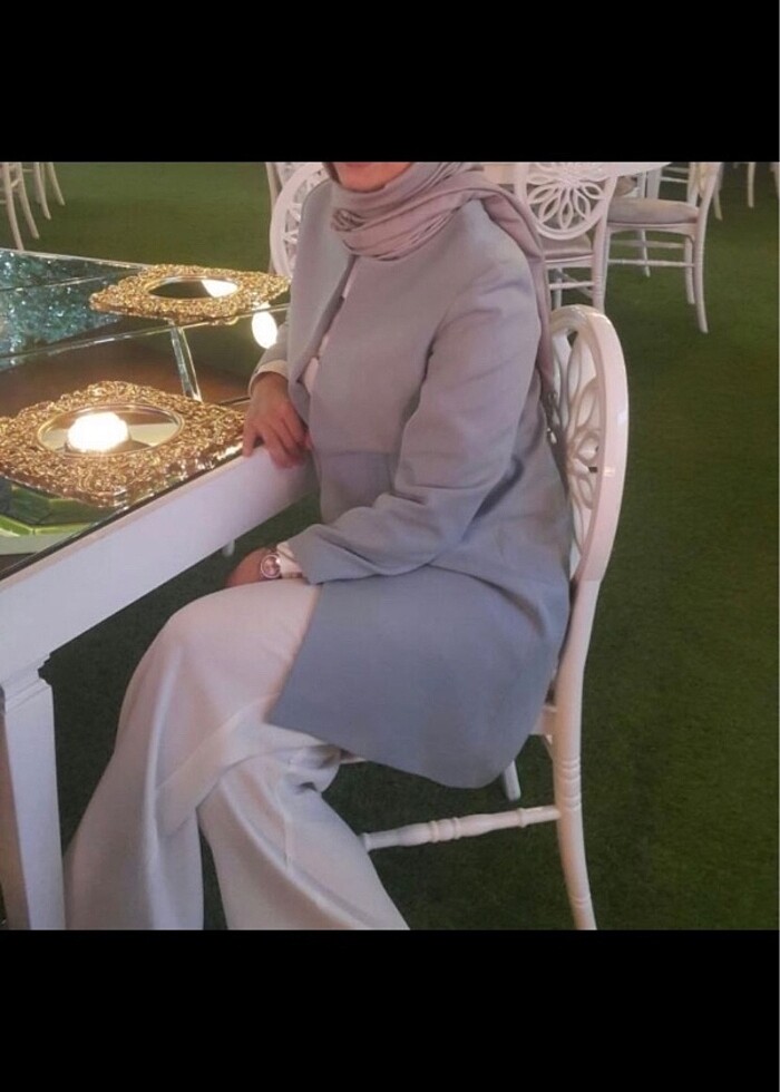 Mavi ikili takım tesettür - Görsel 2