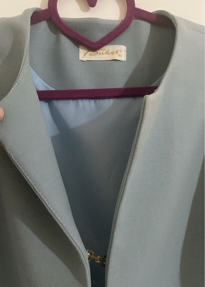 Mavi ikili takım tesettür - Görsel 4