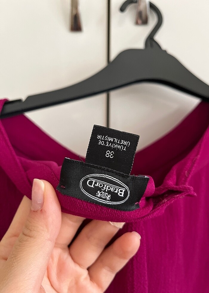 Mürdüm elbise yazlık - Görsel 4