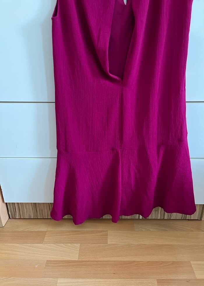 Mürdüm elbise yazlık - Görsel 5