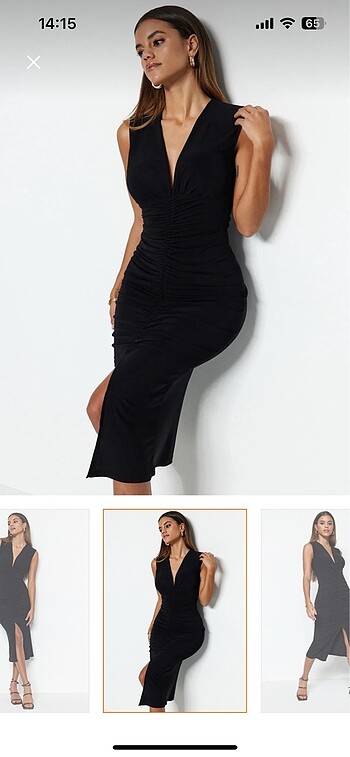 Siyah mezuniyet elbisesi - Görsel 6