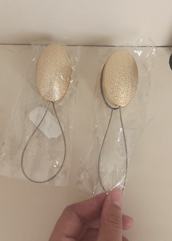 Ikea Vintage Altın Renkli Elastik perde aksesuari