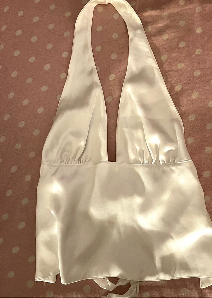 Zara satin halter top - Görsel 2
