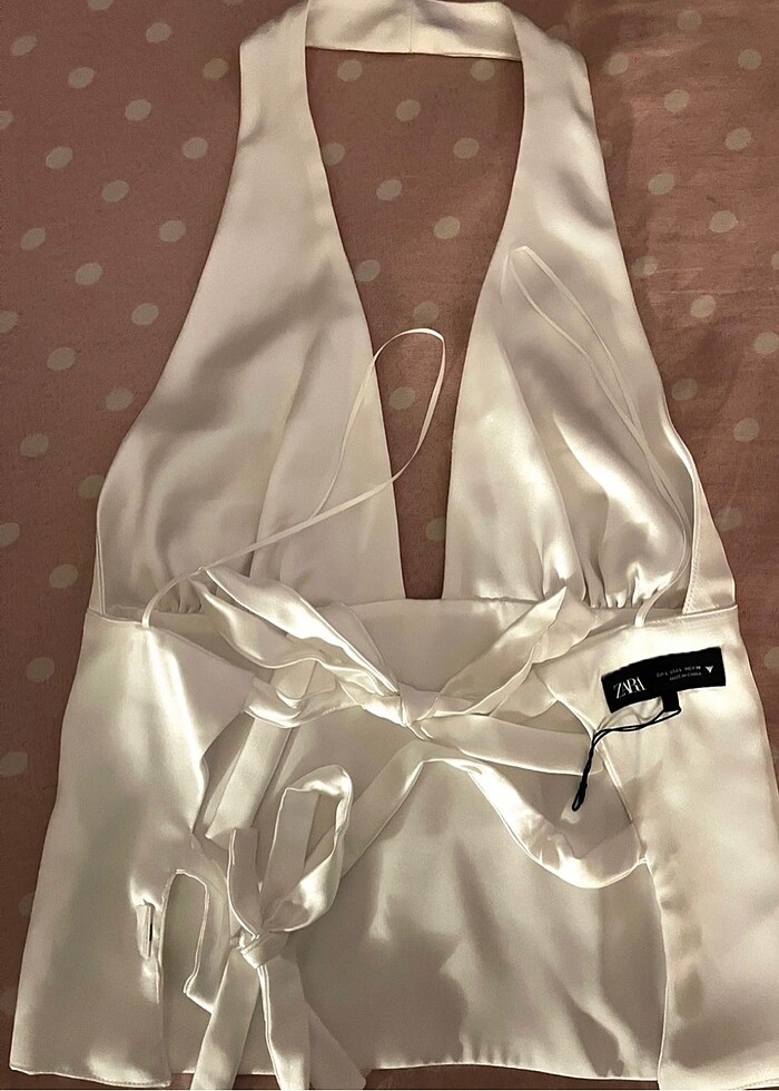 Zara satin halter top - Görsel 3