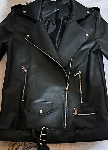Zara OVERSİZE DERİ CEKET