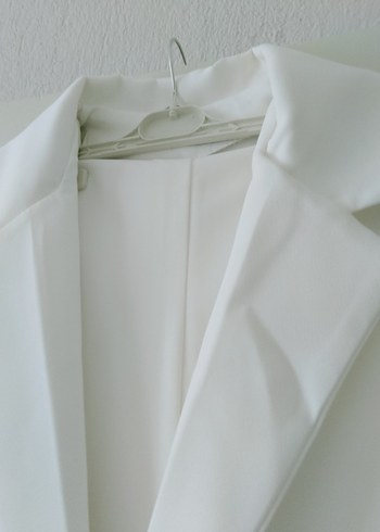 Diğer Düğmeli Beyaz blazer ikili takım