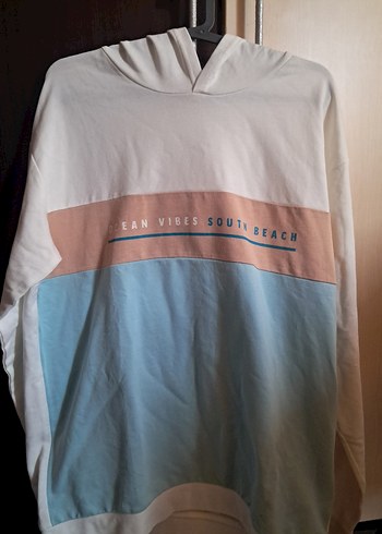 LC Waikiki Kapüşonlu Pamuklu Renk Bloklu Sweatshirt