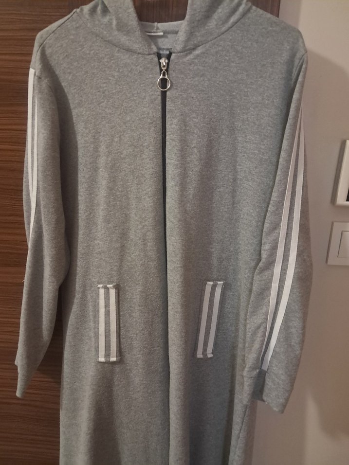 Gri Uzun Kadın Spor kap - Görsel 2