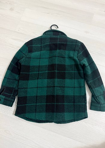 Erkek Çocuk Yeşil Kareli Düğmeli Gömlek - Görsel 2