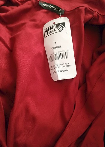 40 Beden bordo Renk Düğmeli Bordo Kadın Günlük Elbise