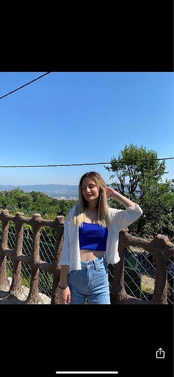 Zara Koyu mavi crop