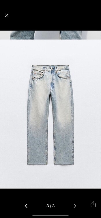 40 Beden Zara straight fit yüksek bel jean