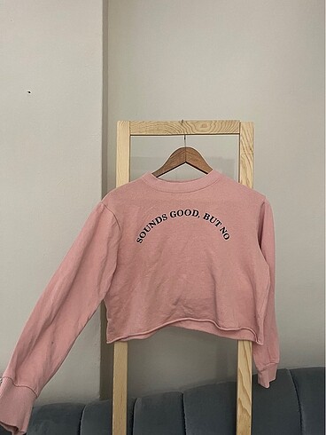 pull and bear crop sweatshirt