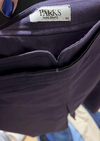 Düğmeli Mor Etek - Görsel 5