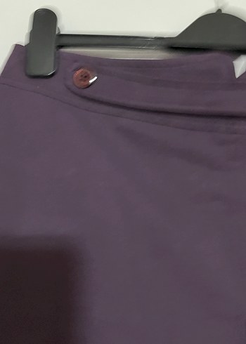 Düğmeli Mor Etek - Görsel 3