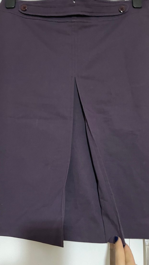 Düğmeli Mor Etek - Görsel 2