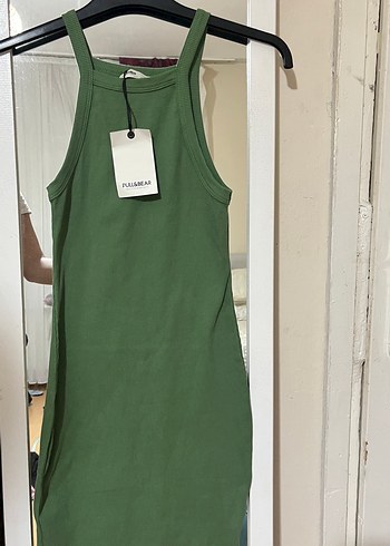pullandbear Yeşil Mini Elbise