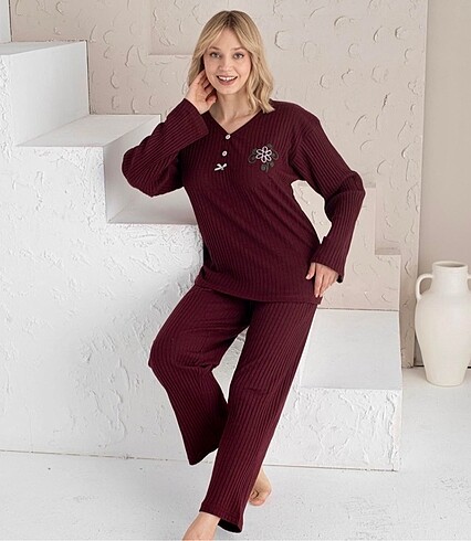 Pijama Takımı, Kışlık Model Pamuklu Pantalon Set
