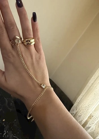 Zincir Detaylı Bohem Kadın El Zinciri, Şahmeran, Bileklik - Görsel 5