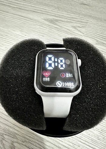  Beden Beyaz Dijital Ekranlı Akıllı Saat Watch