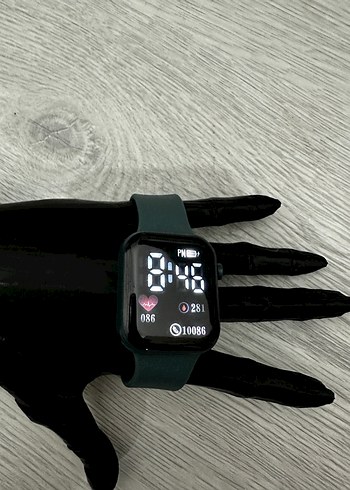 Haki Kordon Akıllı Saat, Dijital Ekranlı Watch Unisex Model - Görsel 6