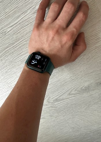 Haki Kordon Akıllı Saat, Dijital Ekranlı Watch Unisex Model - Görsel 9