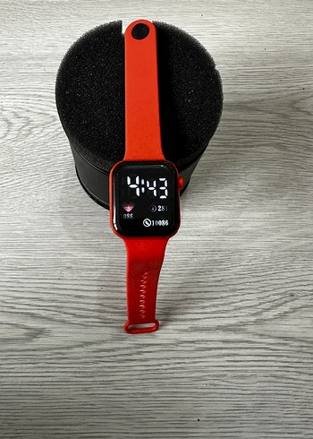 Akıllı Saat Turuncu Kordon Digital Analog Ekran Watch Unisex - Görsel 4