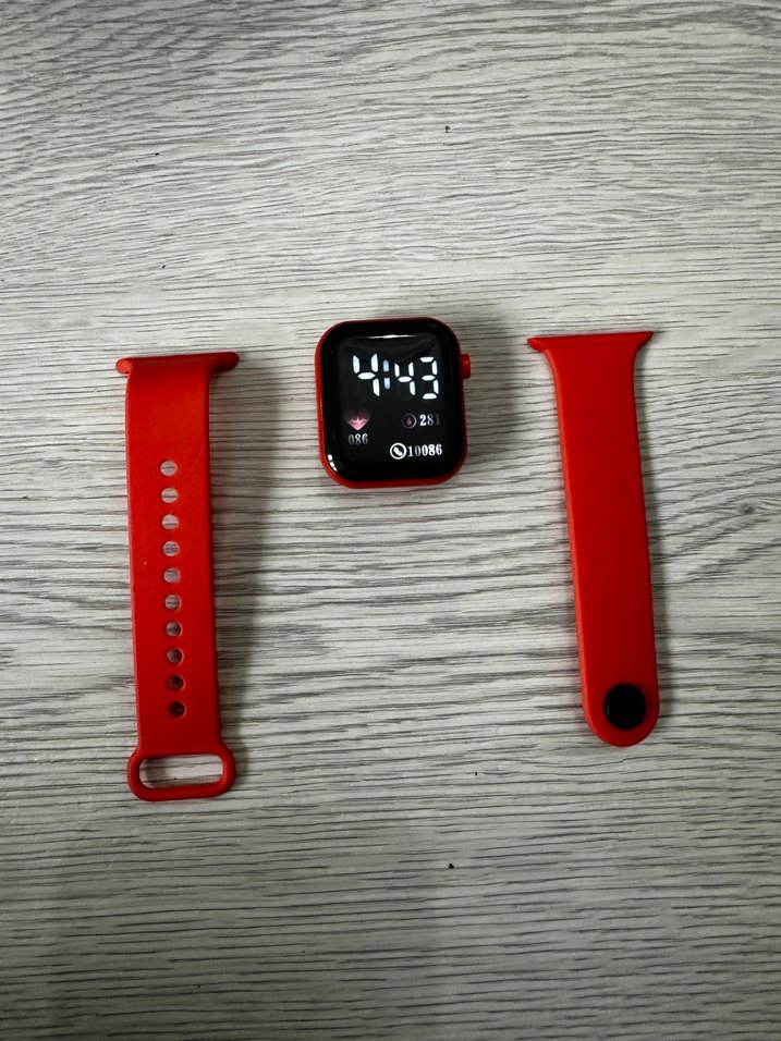 Akıllı Saat Turuncu Kordon Digital Analog Ekran Watch Unisex - Görsel 5