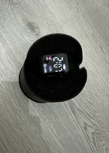 Siyah Kordon Akıllı Saat Digital Analog Ekran Watch Unisex Model - Görsel 6