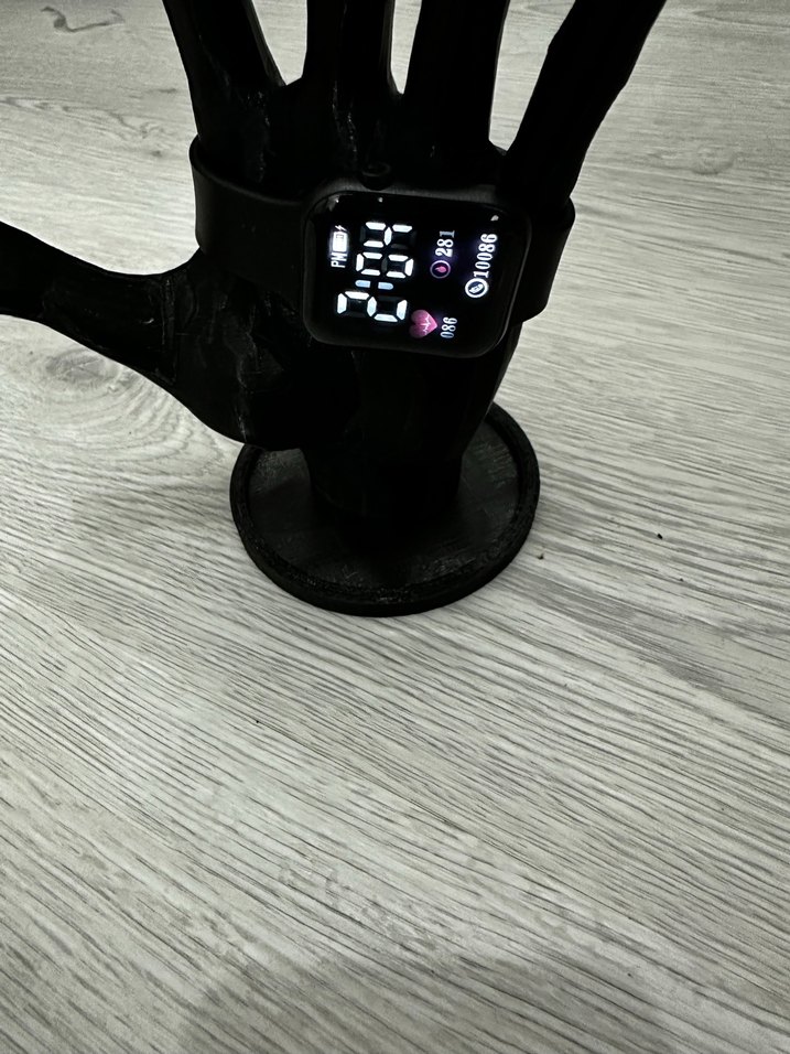 Siyah Kordon Akıllı Saat Digital Analog Ekran Watch Unisex Model - Görsel 3