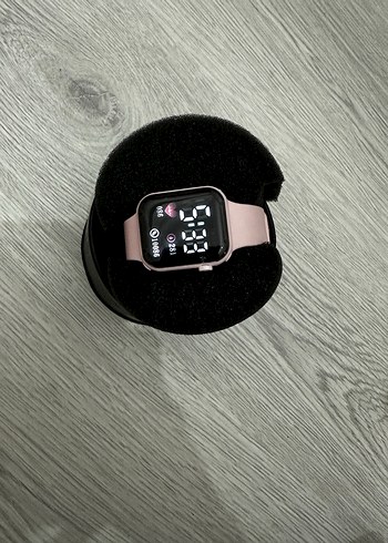 Pembe Kordon Akıllı Saat Digital Analog Ekran Watch - Görsel 7