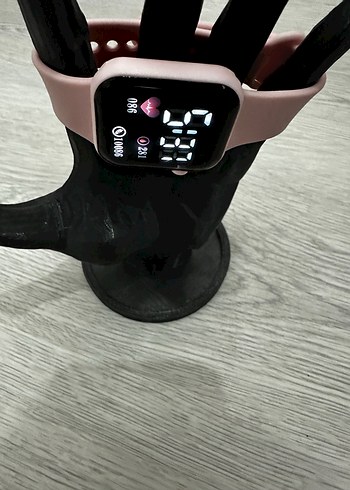 Pembe Kordon Akıllı Saat Digital Analog Ekran Watch - Görsel 6
