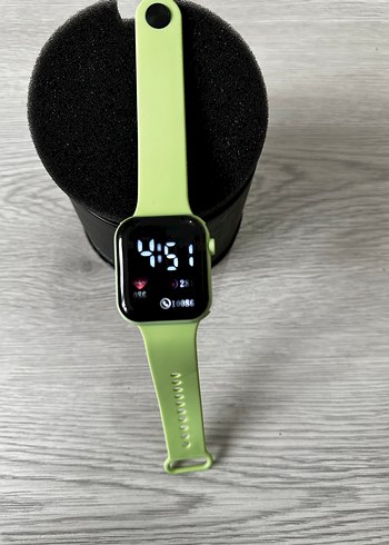 Akıllı Saat Yeşil Kordon Digital Analog Ekran Watch Unisex Model - Görsel 3