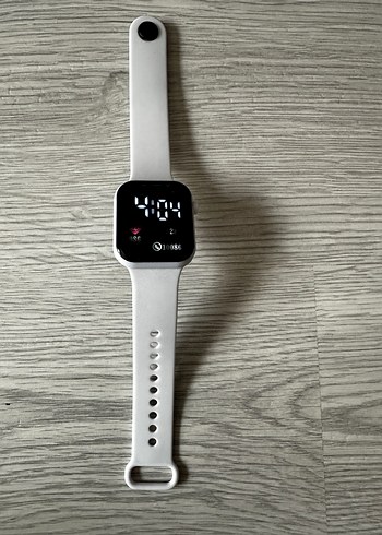 Beyaz Kordon Akıllı Saat Digital Analog Ekran Watch Unisex Model - Görsel 3