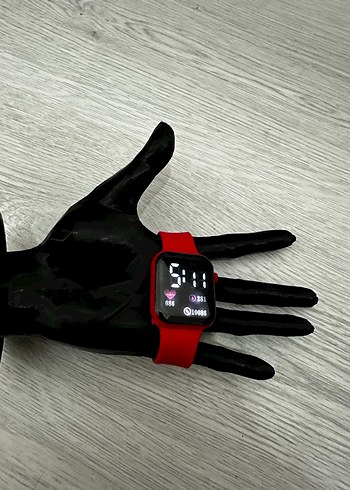 AKILLI SAAT DİGİTAL ANALOG EKRAN WATCH KIRMIZI KORDON - Görsel 11