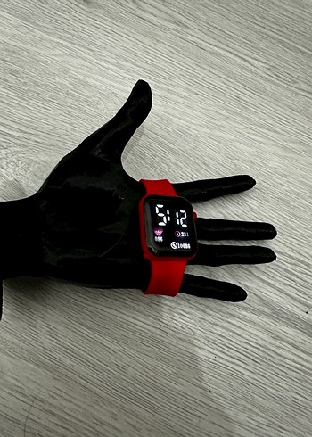 AKILLI SAAT DİGİTAL ANALOG EKRAN WATCH KIRMIZI KORDON - Görsel 5