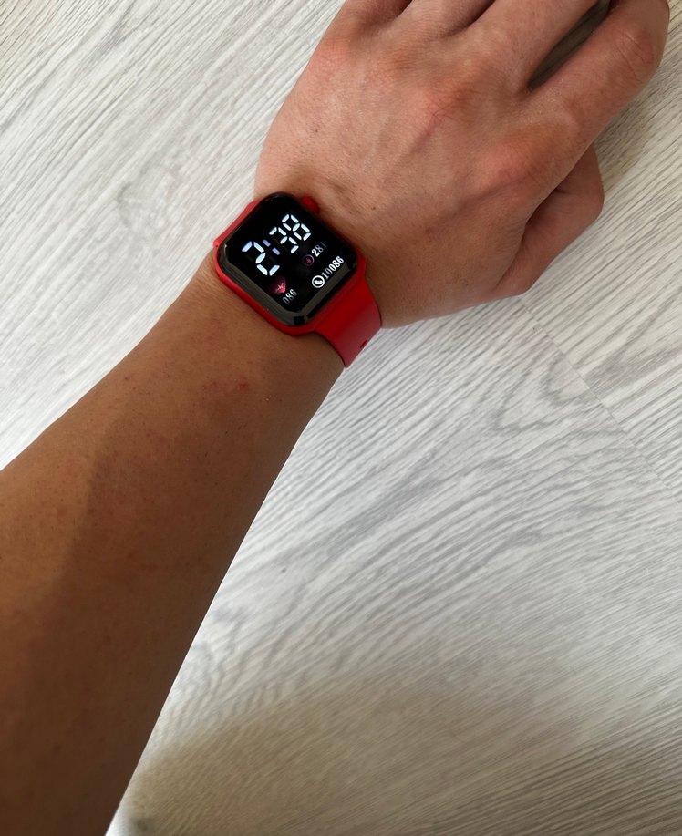 AKILLI SAAT DİGİTAL ANALOG EKRAN WATCH KIRMIZI KORDON - Görsel 4