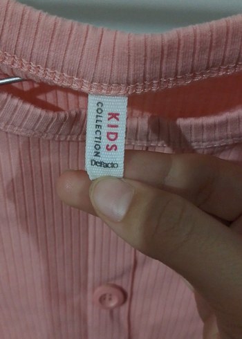 Standart Beden Beden Düğmeli Pembe Crop
