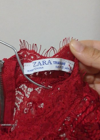 26 Beden Kırmızı Dantel Bohem Kadın Bluz