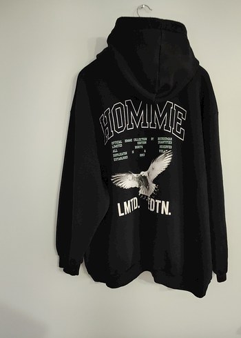 Siyah Kapüşonlu Erken Sweatshirt - Görsel 3