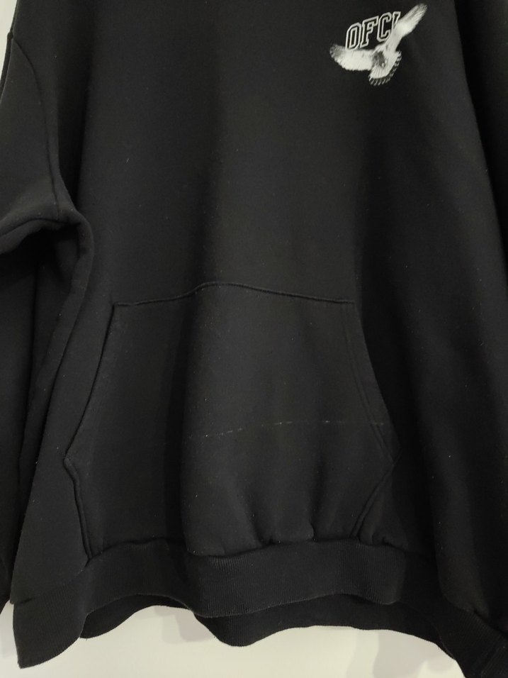 Siyah Kapüşonlu Erken Sweatshirt - Görsel 5