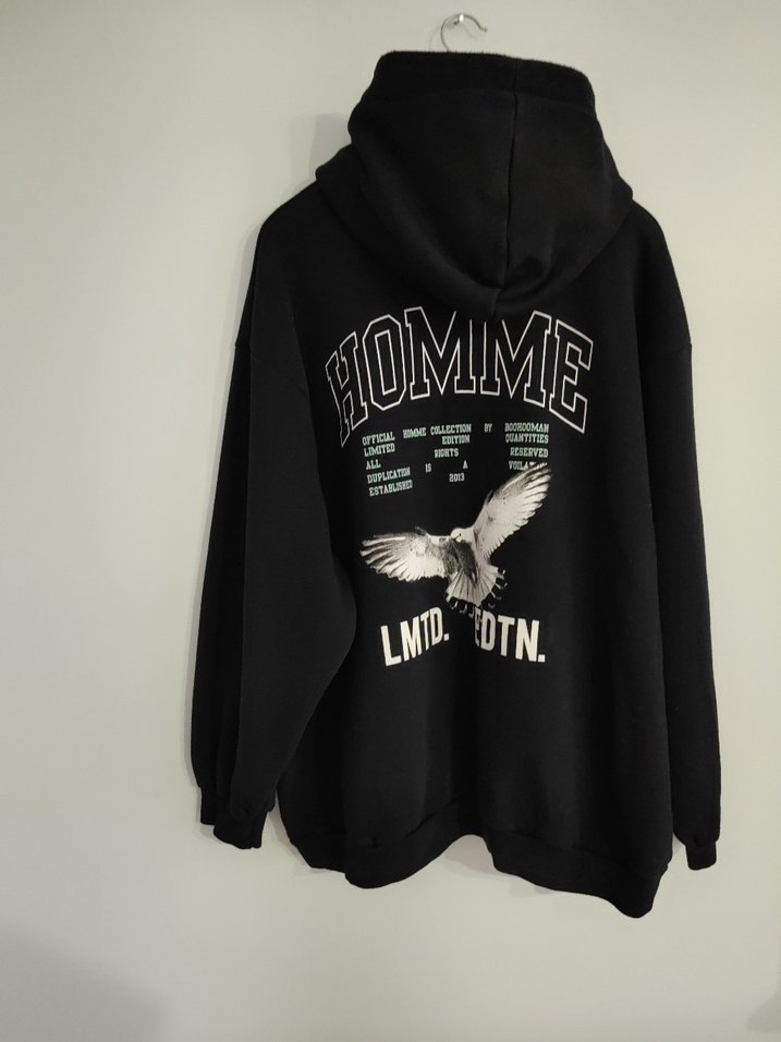 Siyah Kapüşonlu Erken Sweatshirt - Görsel 3