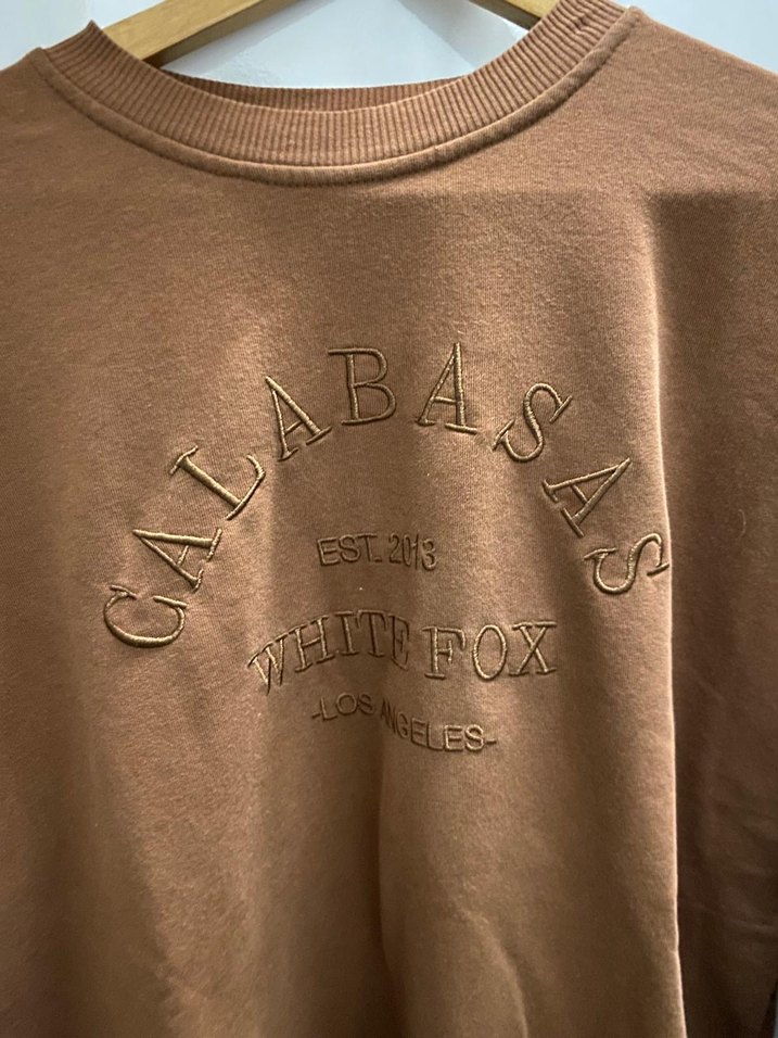 Kahverengi Kadın Süet Sweatshirt - Görsel 3