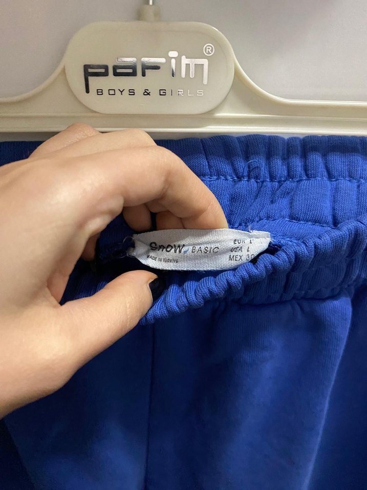 Kadın Mavi Rahat Kesim Sweatpant - Görsel 2