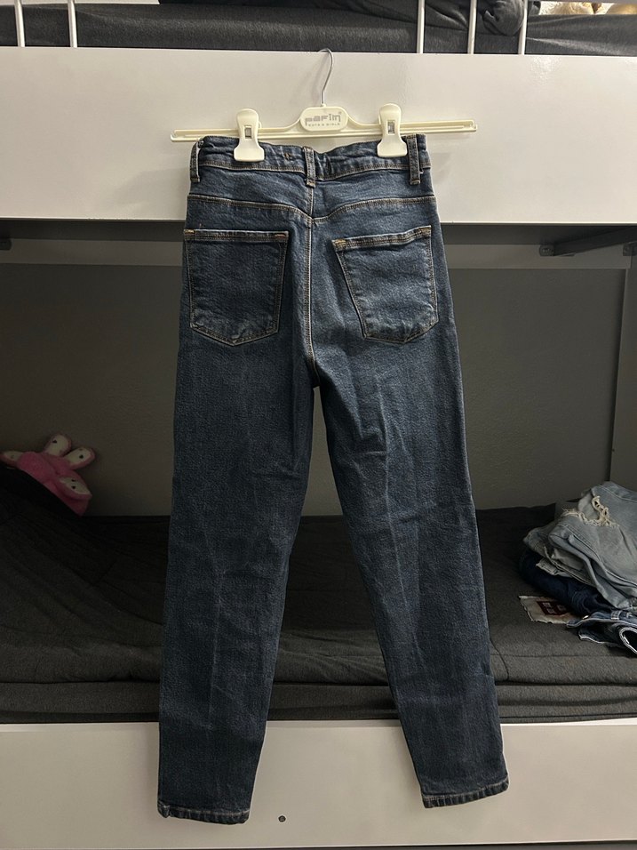 Kadın  Mavi Denim Jean - Görsel 3