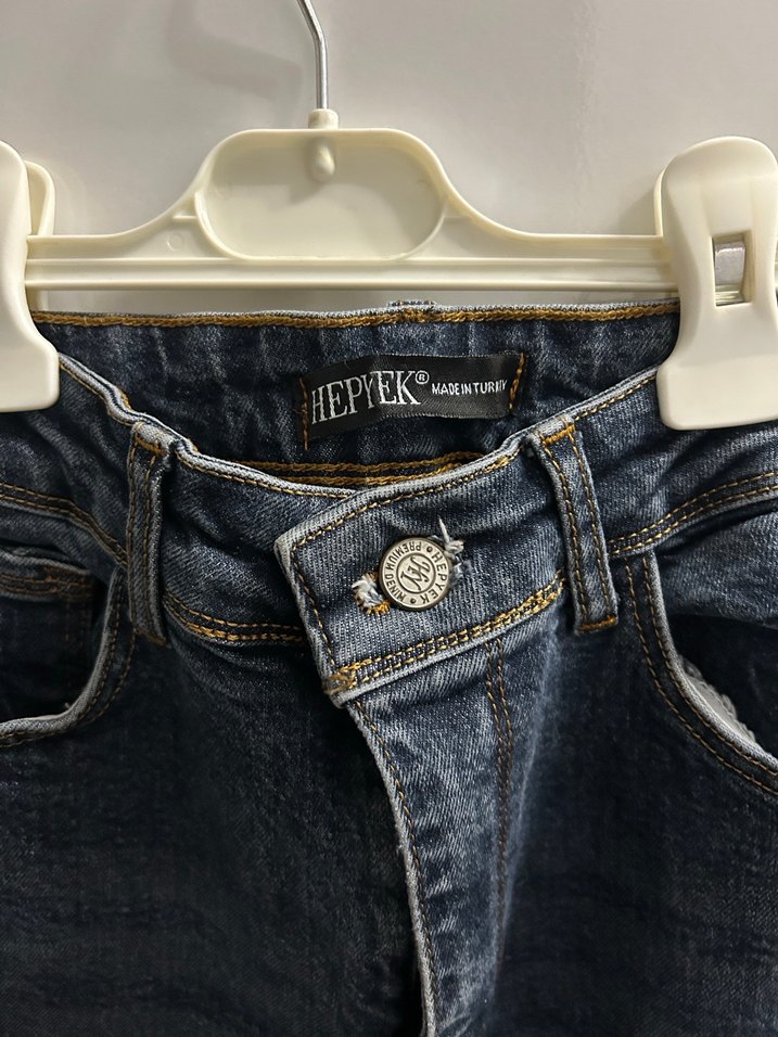 Kadın  Mavi Denim Jean - Görsel 2