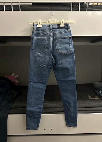 Kadın Mavi Dar Kesim Denim Jean - Görsel 3